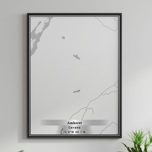 ROAD MAP OF AMHERST, CANADA BY MAPBAKES