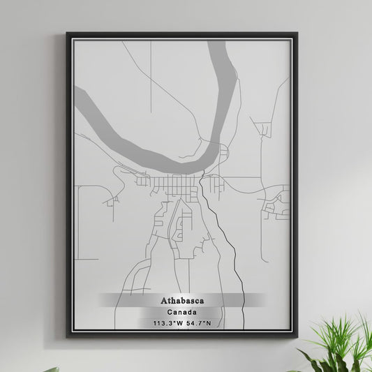ROAD MAP OF ATHABASCA, CANADA BY MAPBAKES