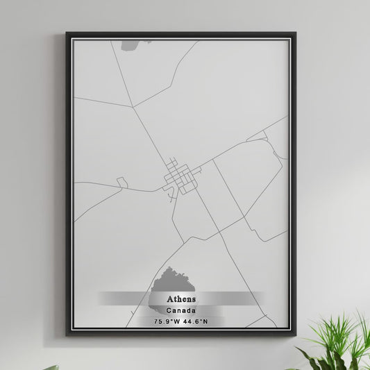 ROAD MAP OF ATHENS, CANADA BY MAPBAKES