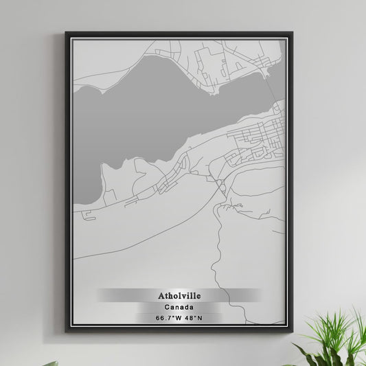 ROAD MAP OF ATHOLVILLE, CANADA BY MAPBAKES