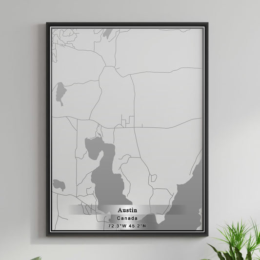 ROAD MAP OF AUSTIN, CANADA BY MAPBAKES