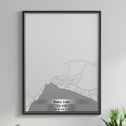 ROAD MAP OF BAKER LAKE, CANADA BY MAPBAKES