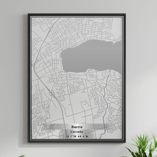 ROAD MAP OF BARRIE, CANADA BY MAPBAKES