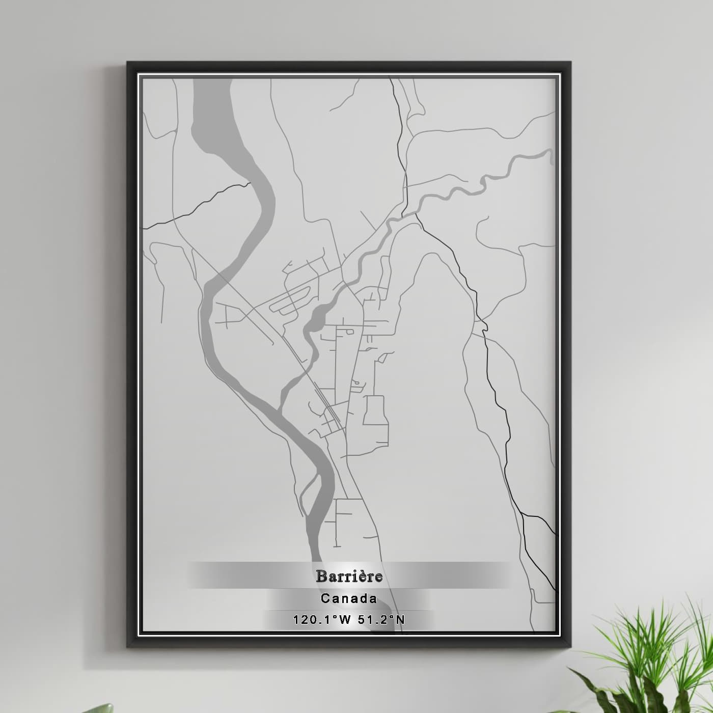 ROAD MAP OF BARRIERE, CANADA BY MAPBAKES