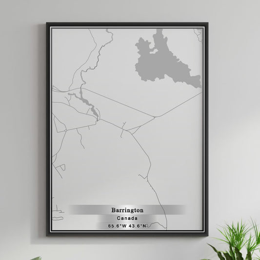 ROAD MAP OF BARRINGTON, CANADA BY MAPBAKES