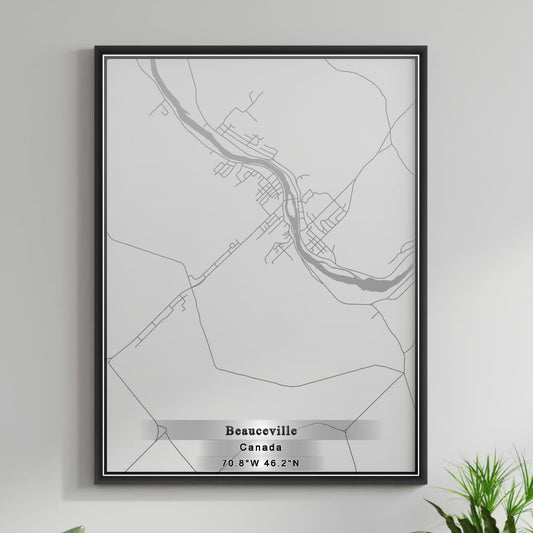 ROAD MAP OF BEAUCEVILLE, CANADA BY MAPBAKES