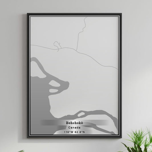 ROAD MAP OF BEHCHOKO, CANADA BY MAPBAKES