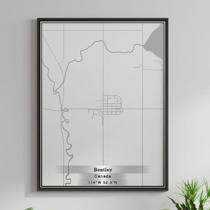 ROAD MAP OF BENTLEY, CANADA BY MAPBAKES