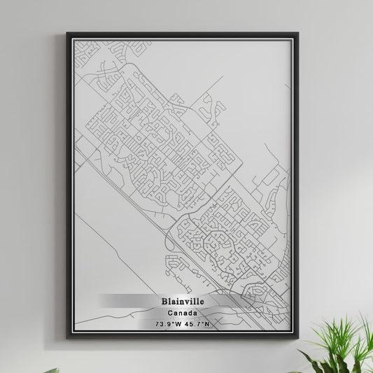 ROAD MAP OF BLAINVILLE, CANADA BY MAPBAKES