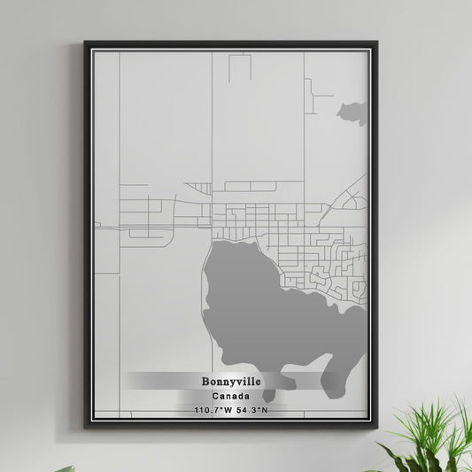 ROAD MAP OF BONNYVILLE, CANADA BY MAPBAKES