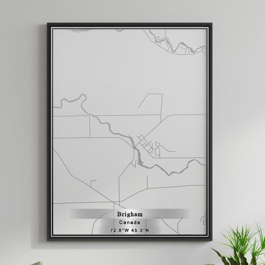 ROAD MAP OF BRIGHAM, CANADA BY MAPBAKES