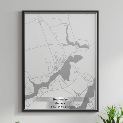 ROAD MAP OF BUCTOUCHE, CANADA BY MAPBAKES