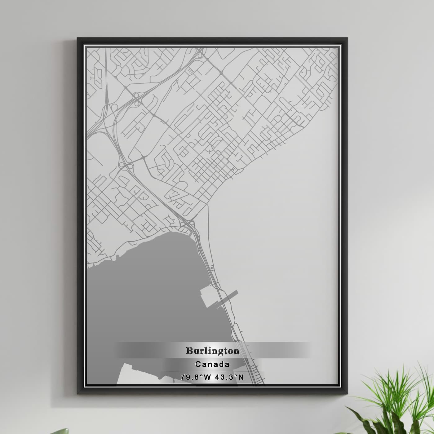 ROAD MAP OF BURLINGTON, CANADA BY MAPBAKES