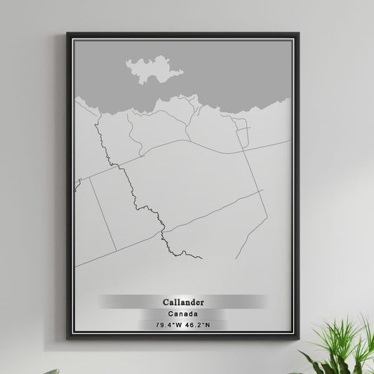 ROAD MAP OF CALLANDER, CANADA BY MAPBAKES