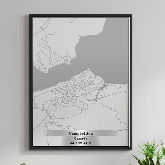 ROAD MAP OF CAMPBELLTON, CANADA BY MAPBAKES