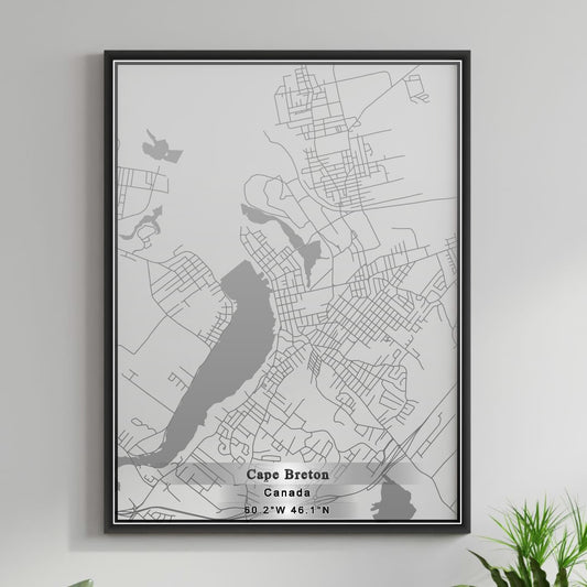 ROAD MAP OF CAPE BRETON, CANADA BY MAPBAKES