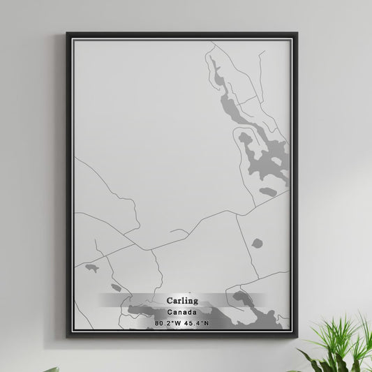 ROAD MAP OF CARLING, CANADA BY MAPBAKES