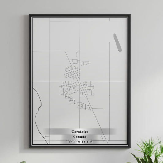 ROAD MAP OF CARSTAIRS, CANADA BY MAPBAKES