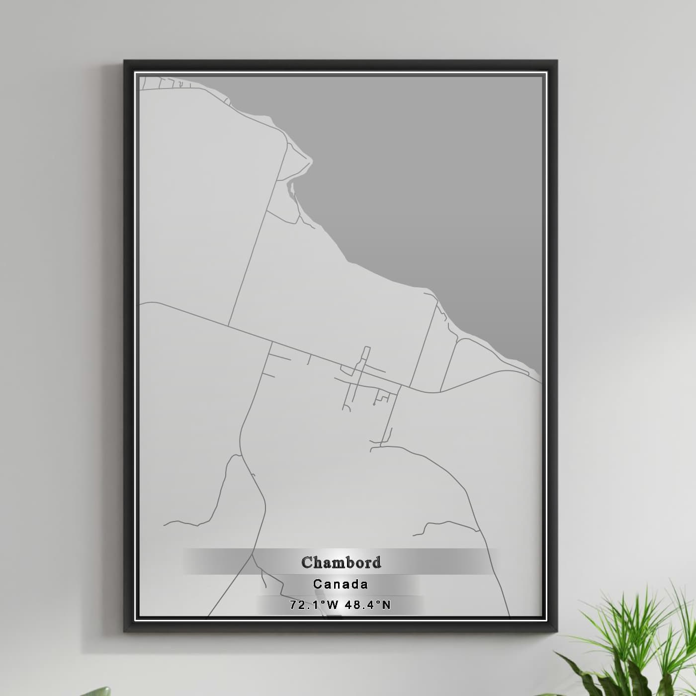 ROAD MAP OF CHAMBORD, CANADA BY MAPBAKES