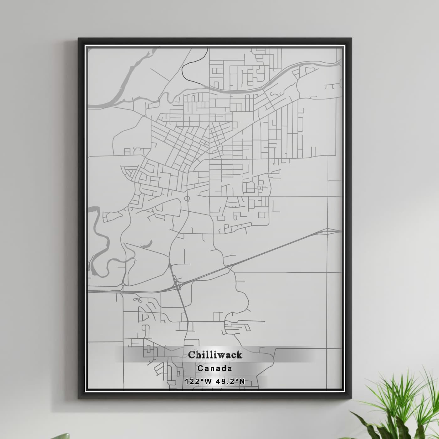 ROAD MAP OF CHILLIWACK, CANADA BY MAPBAKES