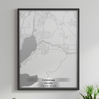 ROAD MAP OF COLDSTREAM, CANADA BY MAPBAKES