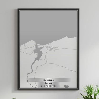 ROAD MAP OF DESBIENS, CANADA BY MAPBAKES