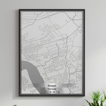 ROAD MAP OF DIEPPE, CANADA BY MAPBAKES