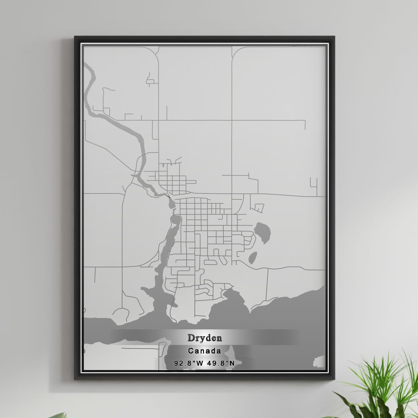 ROAD MAP OF DRYDEN, CANADA BY MAPBAKES