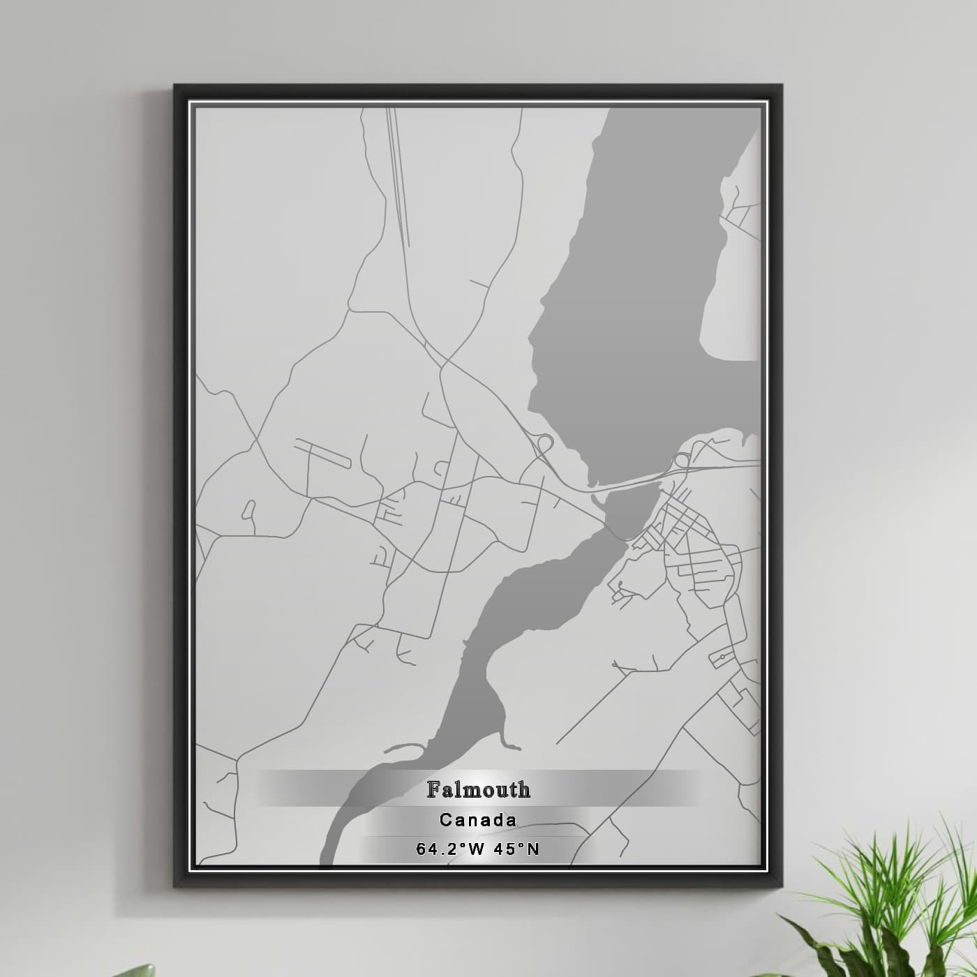 ROAD MAP OF FALMOUTH, CANADA BY MAPBAKES