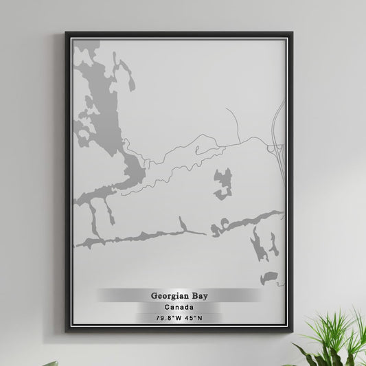 ROAD MAP OF GEORGIAN BAY, CANADA BY MAPBAKES