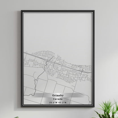 ROAD MAP OF GRIMSBY, CANADA BY MAPBAKES