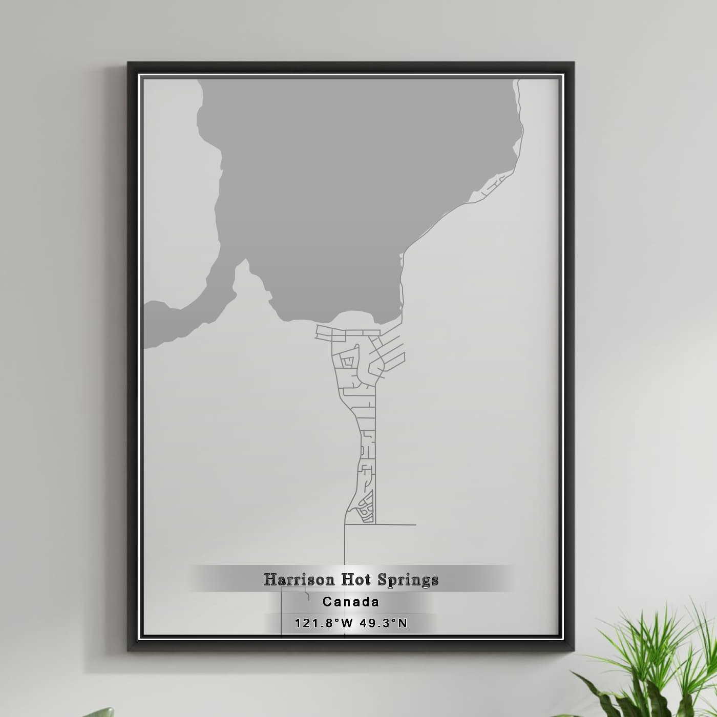 ROAD MAP OF HARRISON HOT SPRINGS, CANADA BY MAPBAKES