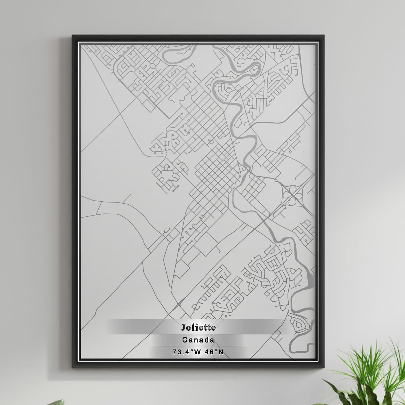 ROAD MAP OF JOLIETTE, CANADA BY MAPBAKES