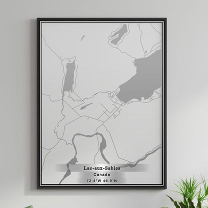 ROAD MAP OF LAC AUX SABLES, CANADA BY MAPBAKES