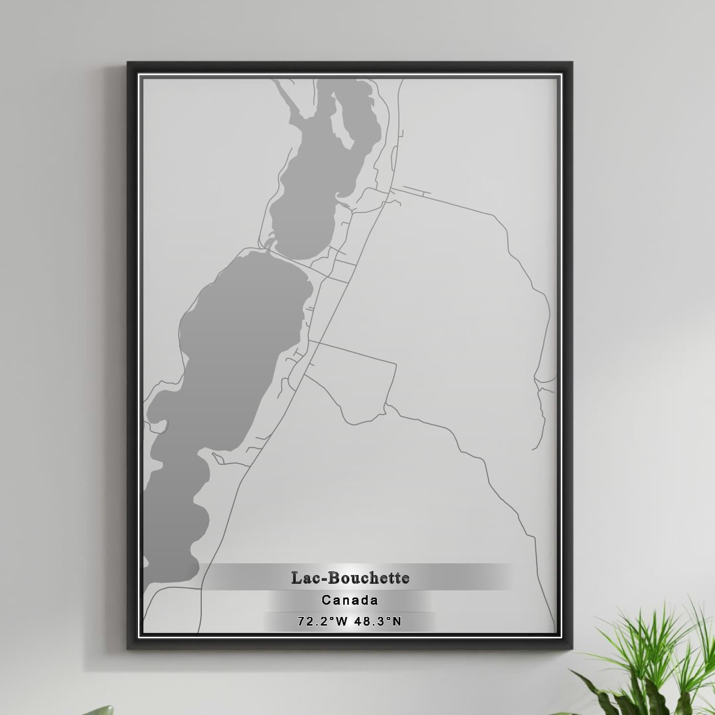 ROAD MAP OF LAC BOUCHETTE, CANADA BY MAPBAKES