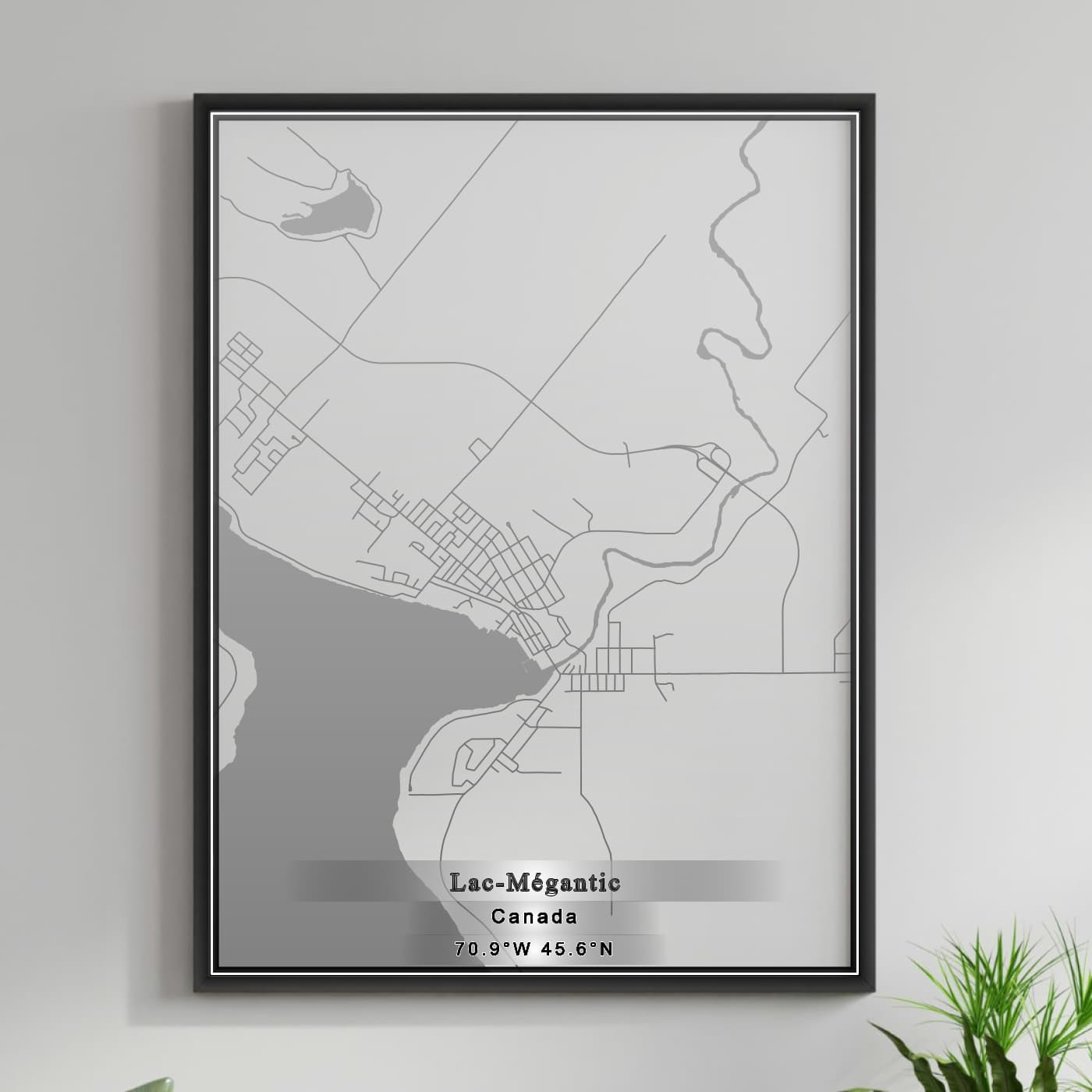 ROAD MAP OF LAC MEGANTIC, CANADA BY MAPBAKES