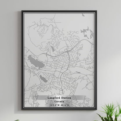 ROAD MAP OF LANGFORD STATION, CANADA BY MAPBAKES