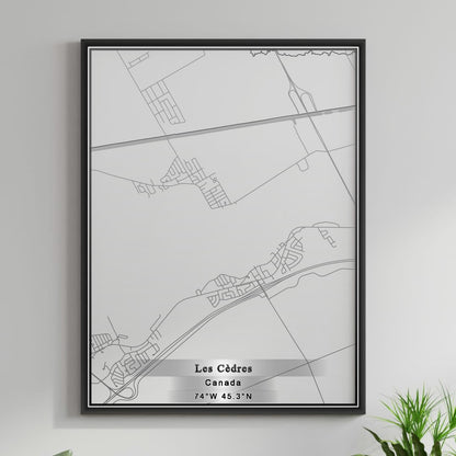 ROAD MAP OF LES CEDRES, CANADA BY MAPBAKES