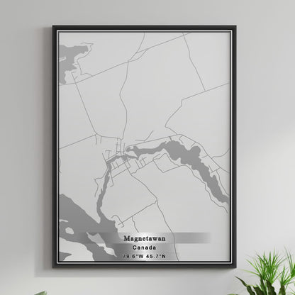 ROAD MAP OF MAGNETAWAN, CANADA BY MAPBAKES