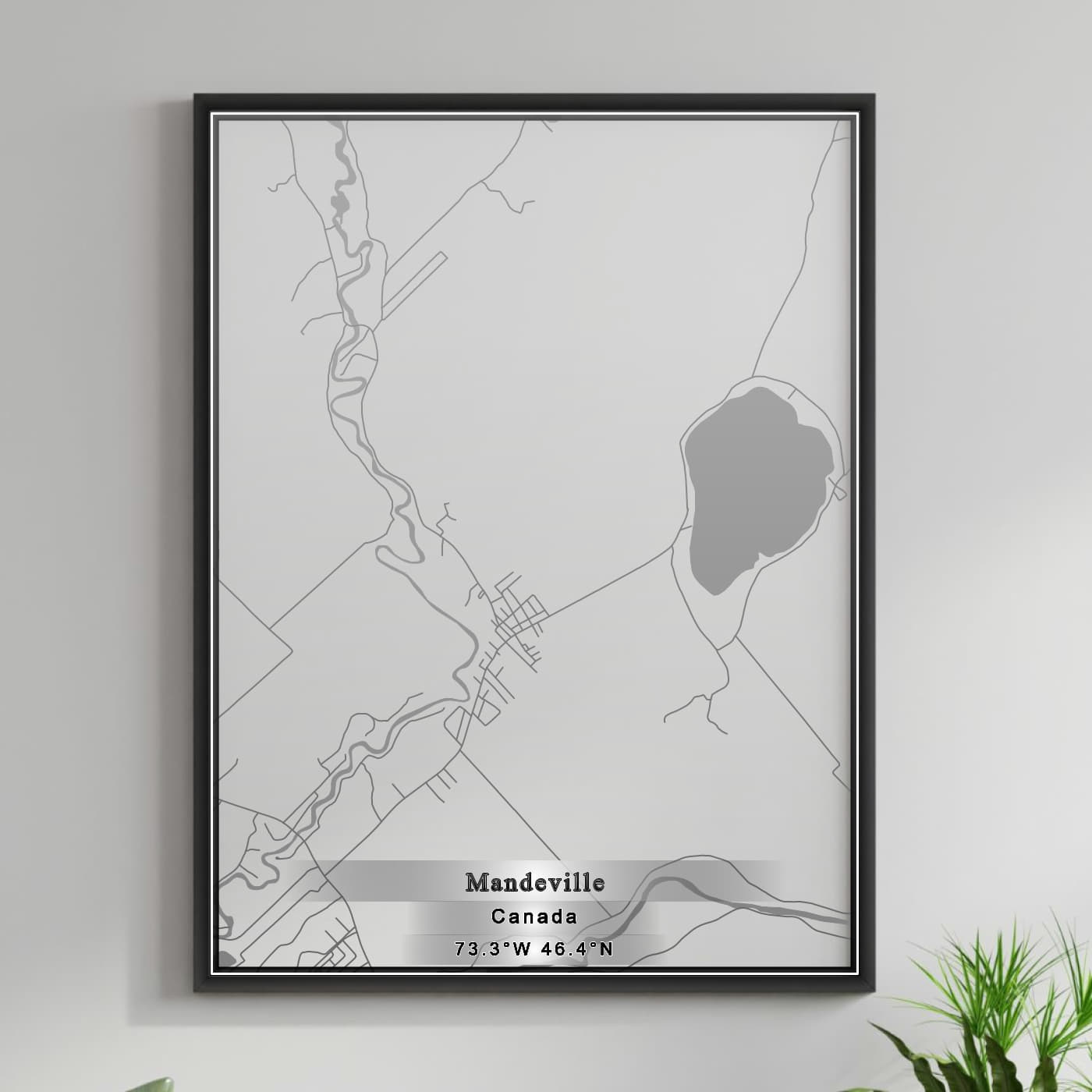 ROAD MAP OF MANDEVILLE, CANADA BY MAPBAKES