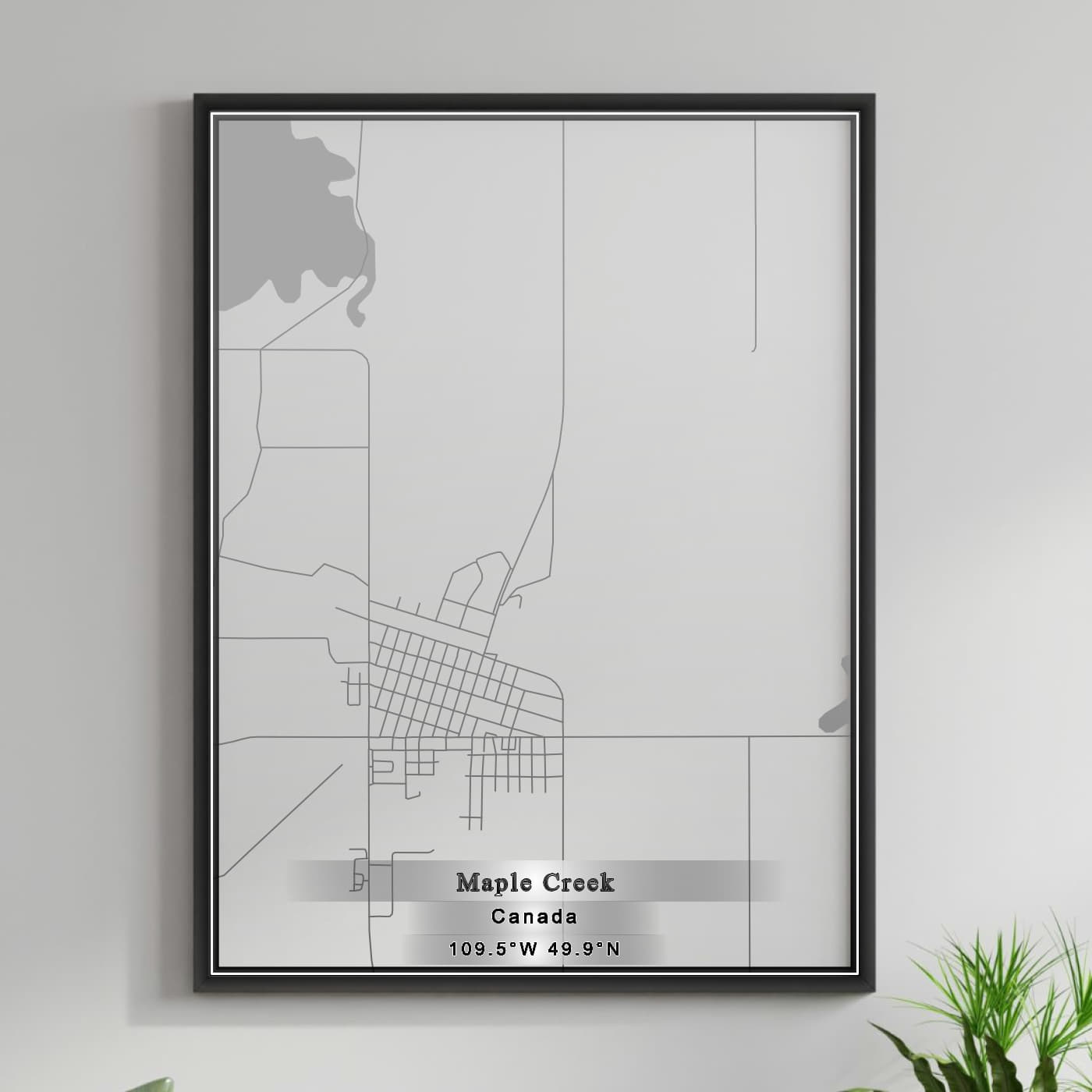 ROAD MAP OF MAPLE CREEK, CANADA BY MAPBAKES