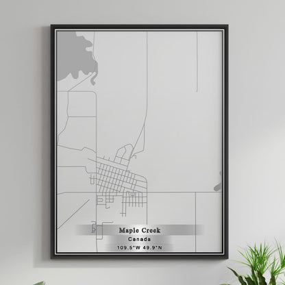 ROAD MAP OF MAPLE CREEK, CANADA BY MAPBAKES