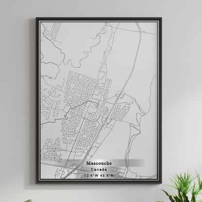 ROAD MAP OF MASCOUCHE, CANADA BY MAPBAKES