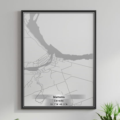 ROAD MAP OF MATTAWA, CANADA BY MAPBAKES