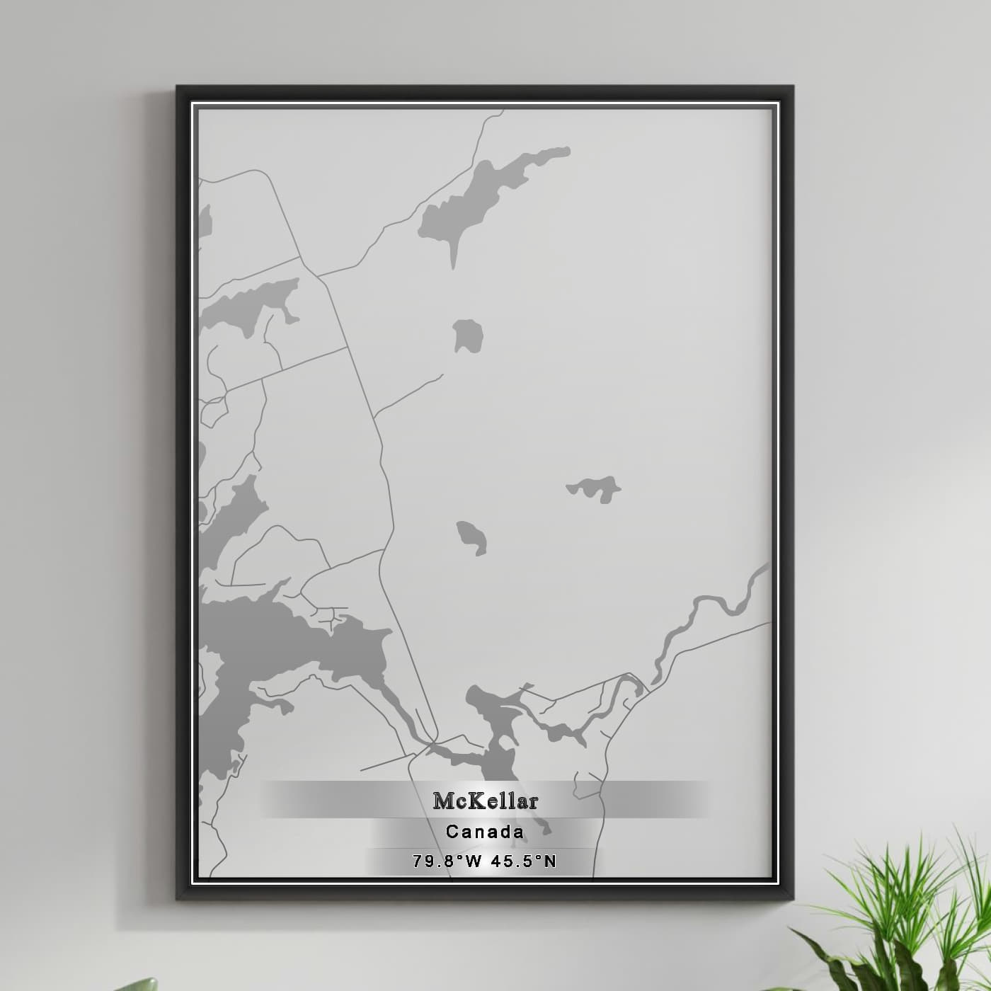 ROAD MAP OF MCKELLAR, CANADA BY MAPBAKES