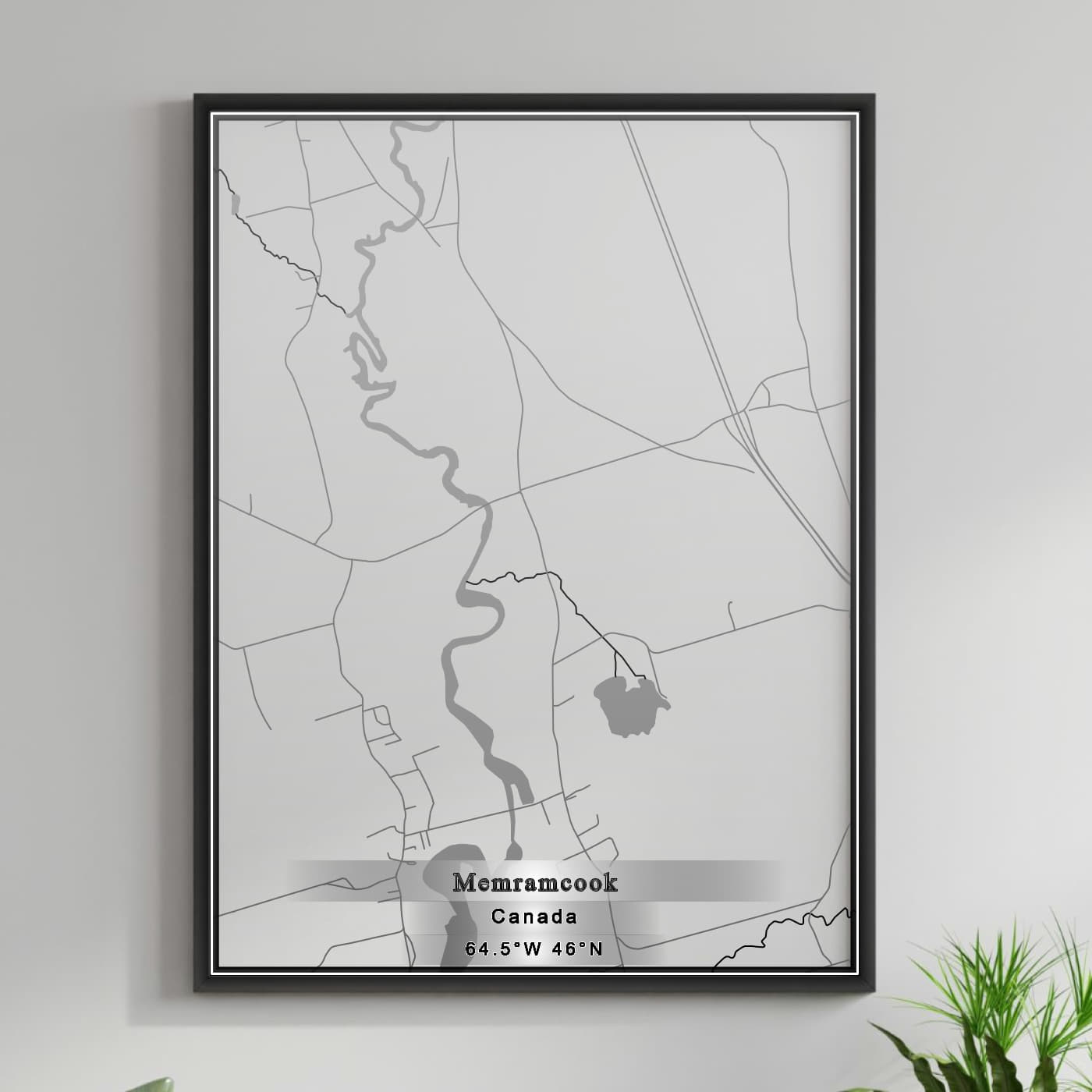 ROAD MAP OF MEMRAMCOOK, CANADA BY MAPBAKES