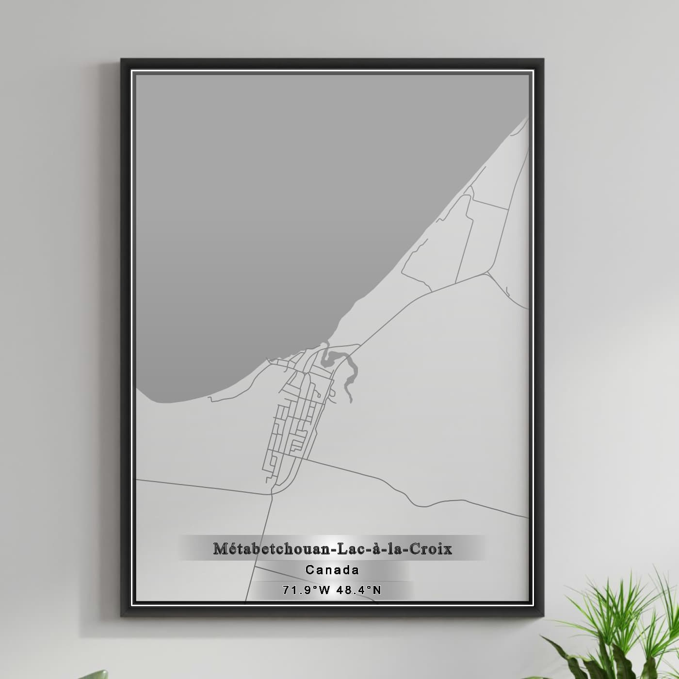 ROAD MAP OF METABETCHOUAN LAC A LA CROIX, CANADA BY MAPBAKES