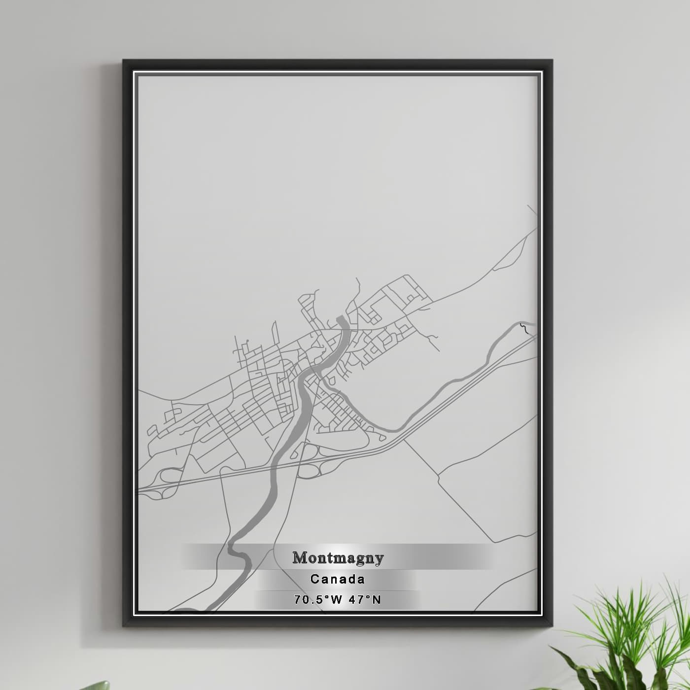 ROAD MAP OF MONTMAGNY, CANADA BY MAPBAKES