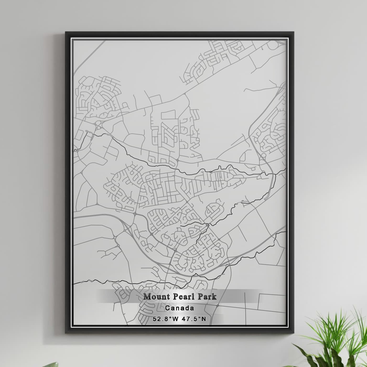 ROAD MAP OF MOUNT PEARL PARK, CANADA BY MAPBAKES