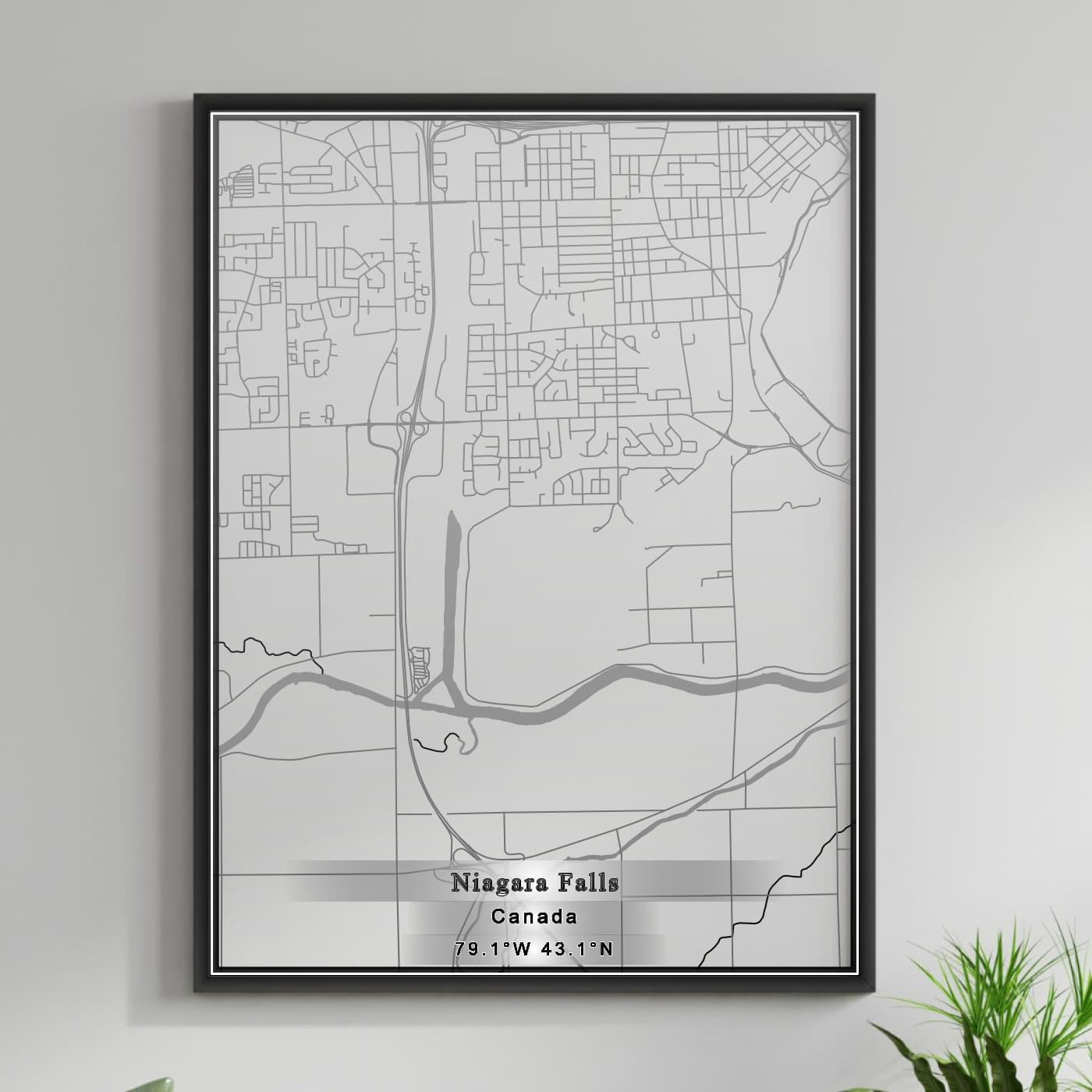 ROAD MAP OF NIAGARA FALLS, CANADA BY MAPBAKES